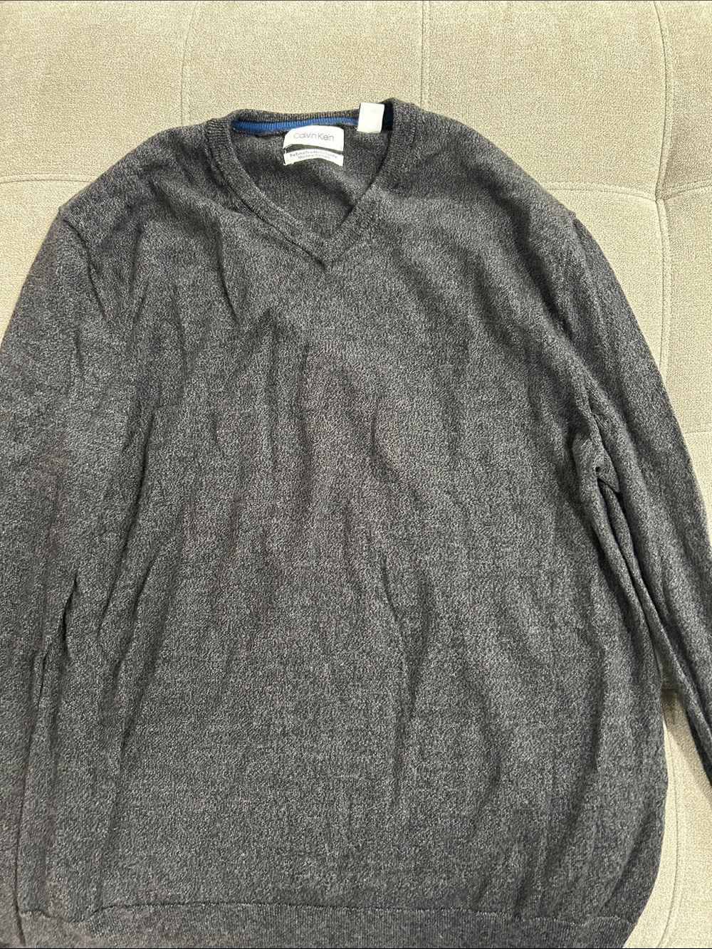 Calvin Klein grey knit merino sweater